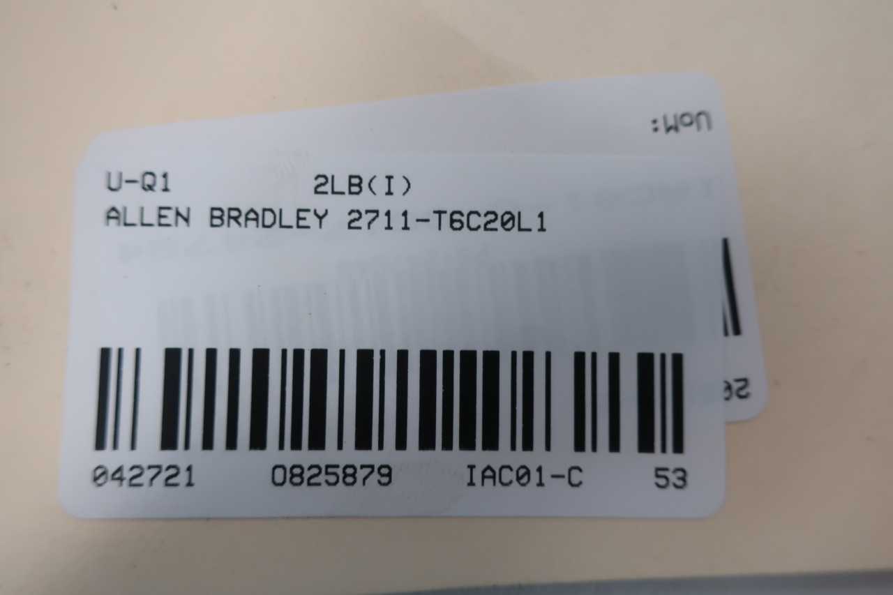 ALLEN BRADLEY 2711-T6C20L1 PANELVIEW 600 OPERATOR INTERFACE - AUTOMATION & CONTROLS