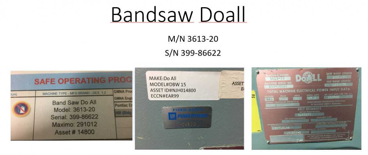DoAll Band Saw - MISCELLANEOUS