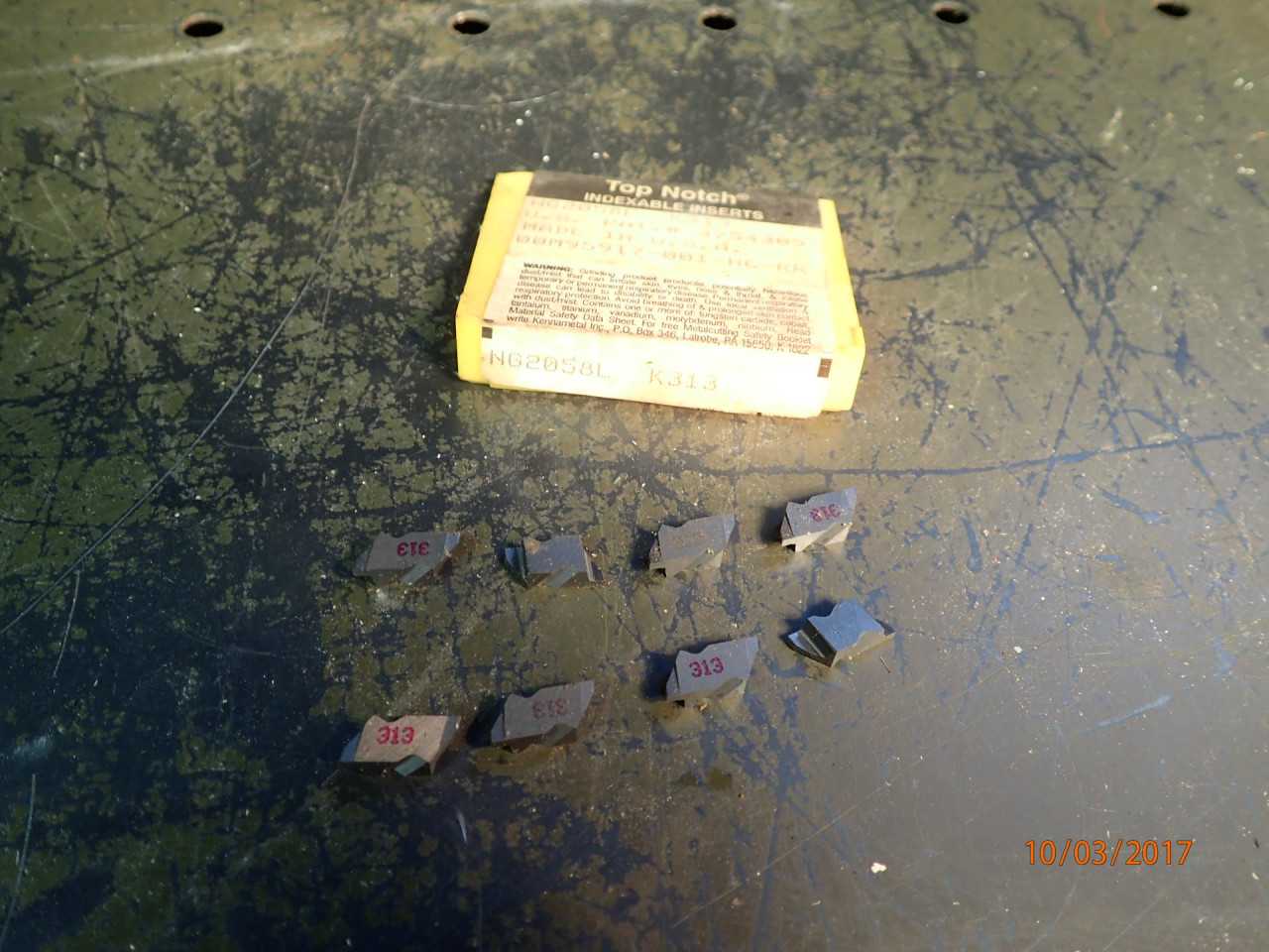 8 Piece Lot Kennametal NG2058L Grooving Indexable Carbide Inserts Gr. K313 USA - MACHINE TOOLING