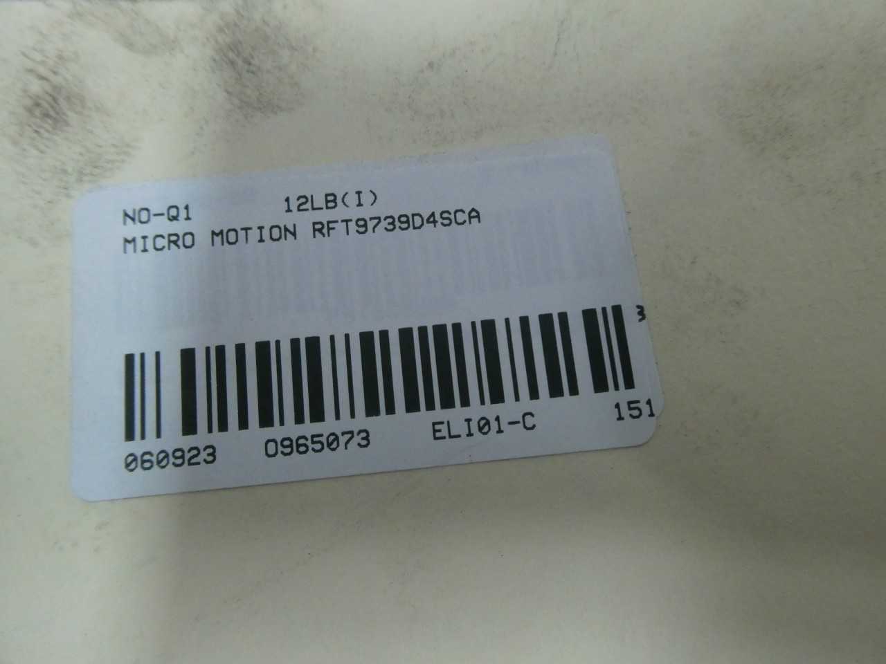 MICRO MOTION RFT9739D4SCA ELITE REMOTE 85-250V-AC FLOW TRANSMITTER - INSTRUMENTATION