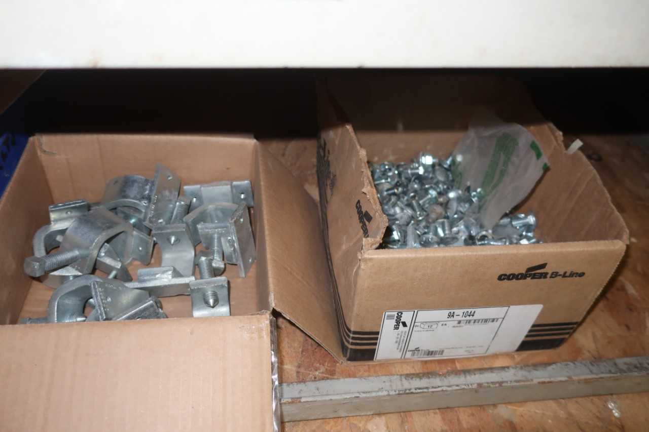 LOT OF ASSORTED CABLE TRAY COMPONENTS - ELECTRICAL COMPONENTS