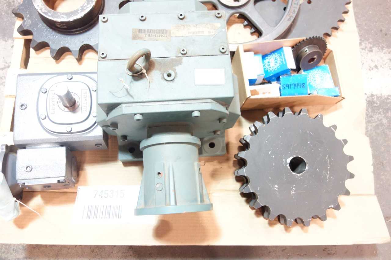 1 PALLET OF ASSORTED SPROCKETS, GEAR REDUCERS- MARTIN, BOSTON, YASKAWA - GEAR REDUCERS