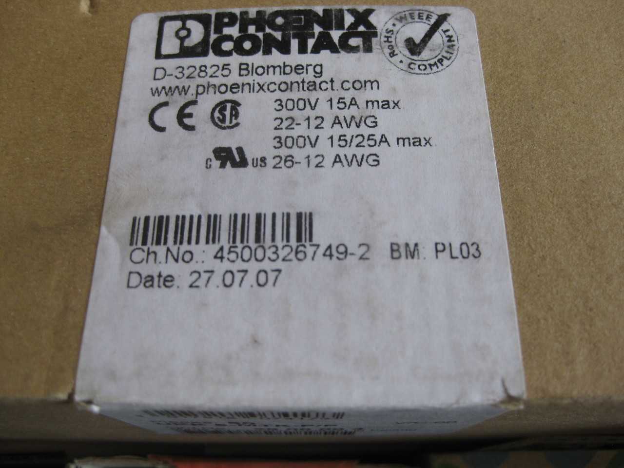PHOENIX MIXED TERMINAL BLOCKS & JUMPER BAR ( QTY 2290 ) - ELECTRICAL COMPONENTS