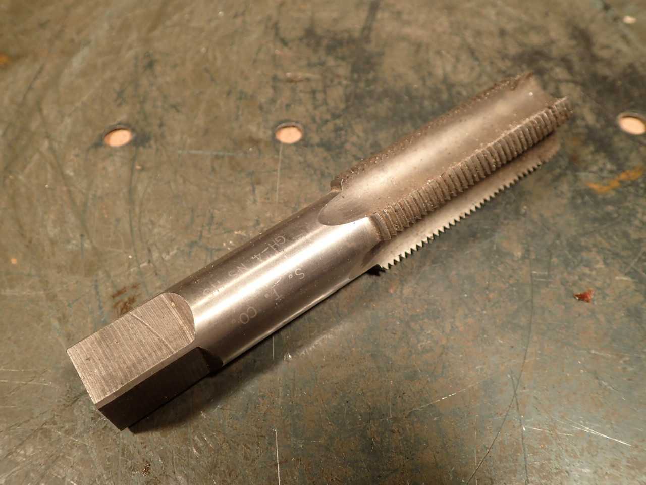 USA Made 1" -14 NF Hand Thread Tap: HS GH4, 4-Flute, Used in Good Cond, No Chips - HOLEMAKING TOOLS