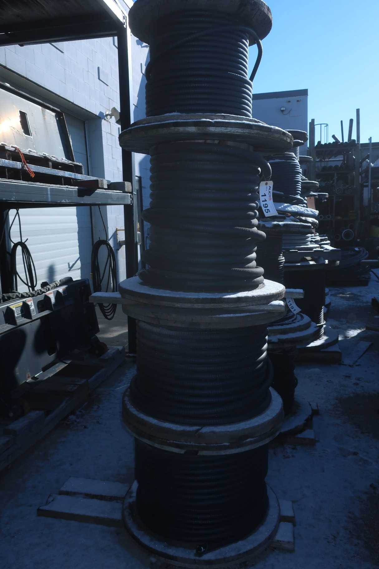 4 SPOOLS OF ASSORTED INSULATED  CABLE-WIRE - ELECTRICAL COMPONENTS