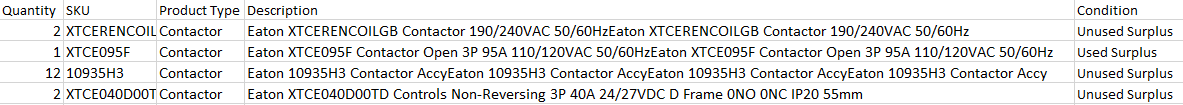 Quantity of 17x Assorted Contactors - CONTACTORS