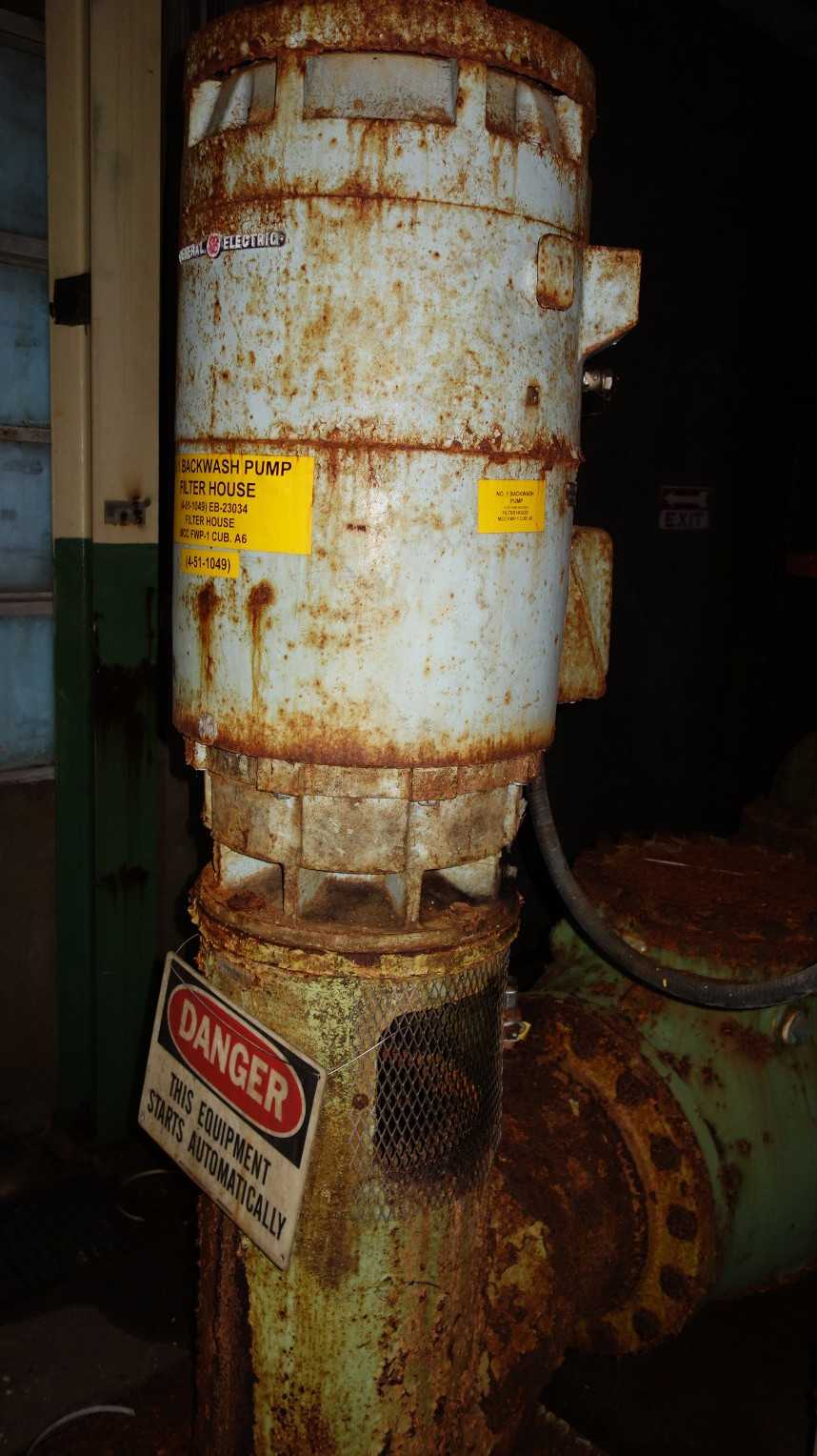 LOT OF 2 GOULDS VIM 5350GP VERTICAL PUMP w 60HP GE INDUCTION MOTORS - ELECTRIC MOTORS