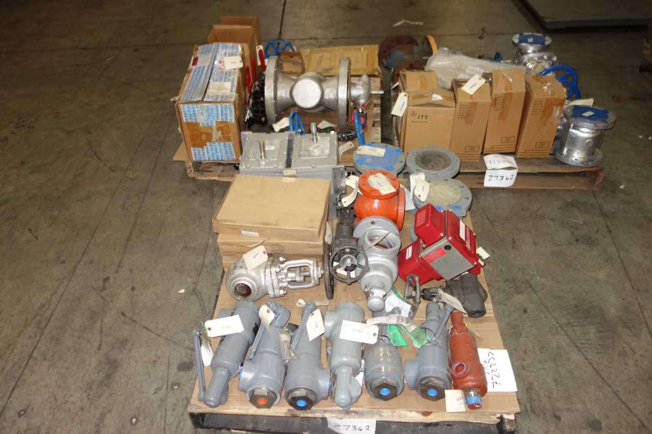 3 PALLETS OF ASSORTED MISCELLANEOUS VALVES AND REPLACEMENT PARTS - VALVES