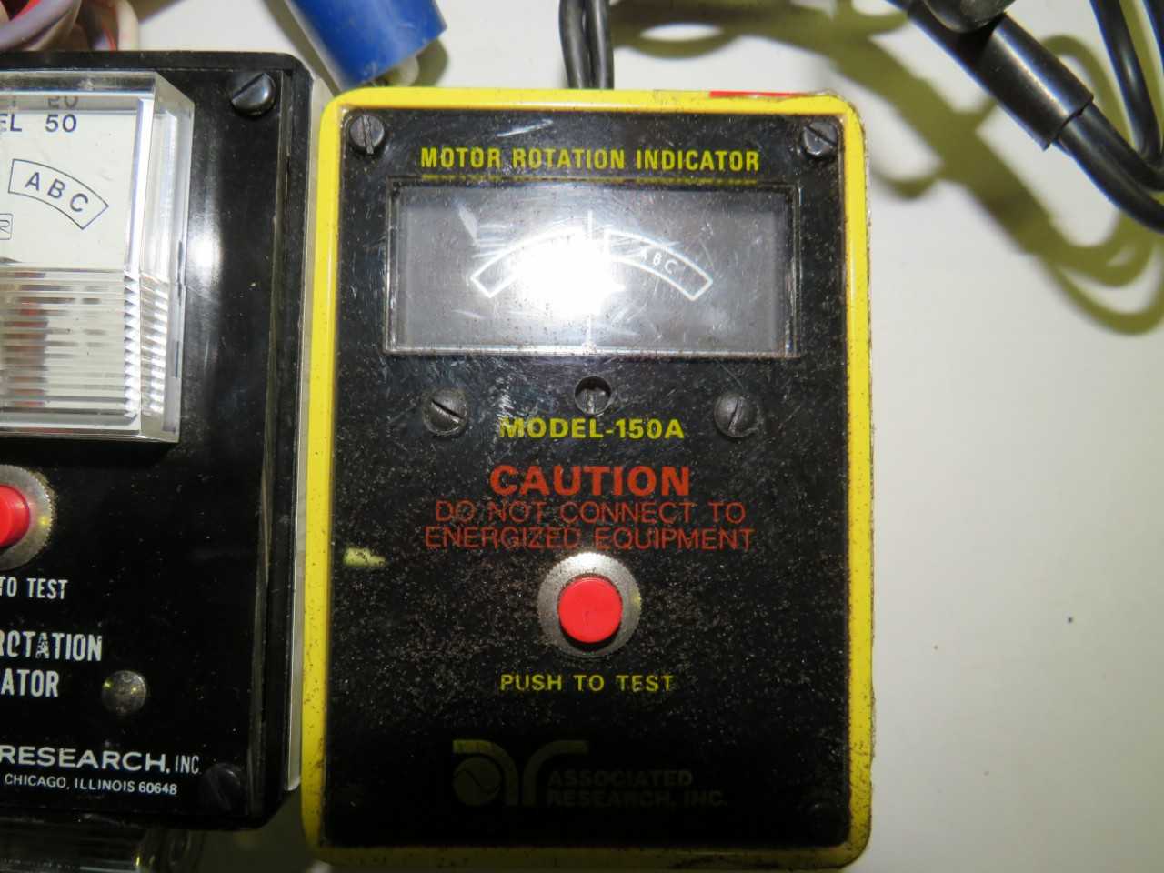 MOTOR ROTATION INDICATOR MODEL 150A & 50 - ELECTRIC POWER TOOLS