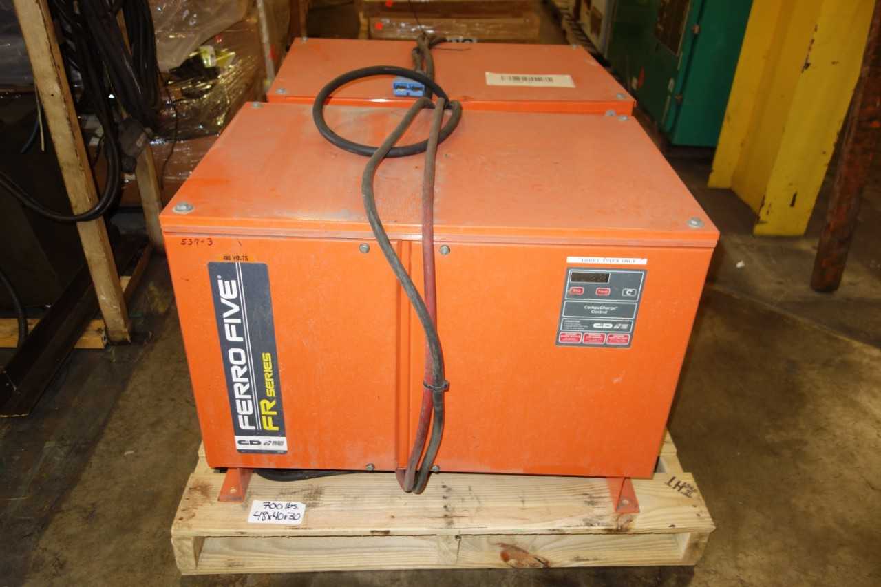 LOT OF 2 FERRO FIVE BATTERY CHARGERS, 36 V OUTPUT - ELECTRICAL COMPONENTS