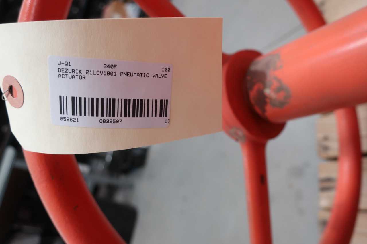 DEZURIK 21LCV1801 PNEUMATIC VALVE ACTUATOR - VALVES
