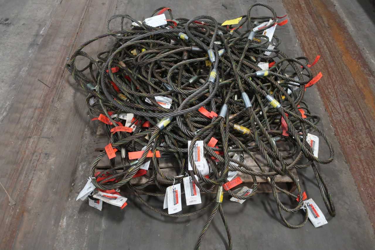 1 PALLET OF ASSORTED PERMALOC LIFT-ALL HOISTING CABLES - LIFTING EQUIPMENT