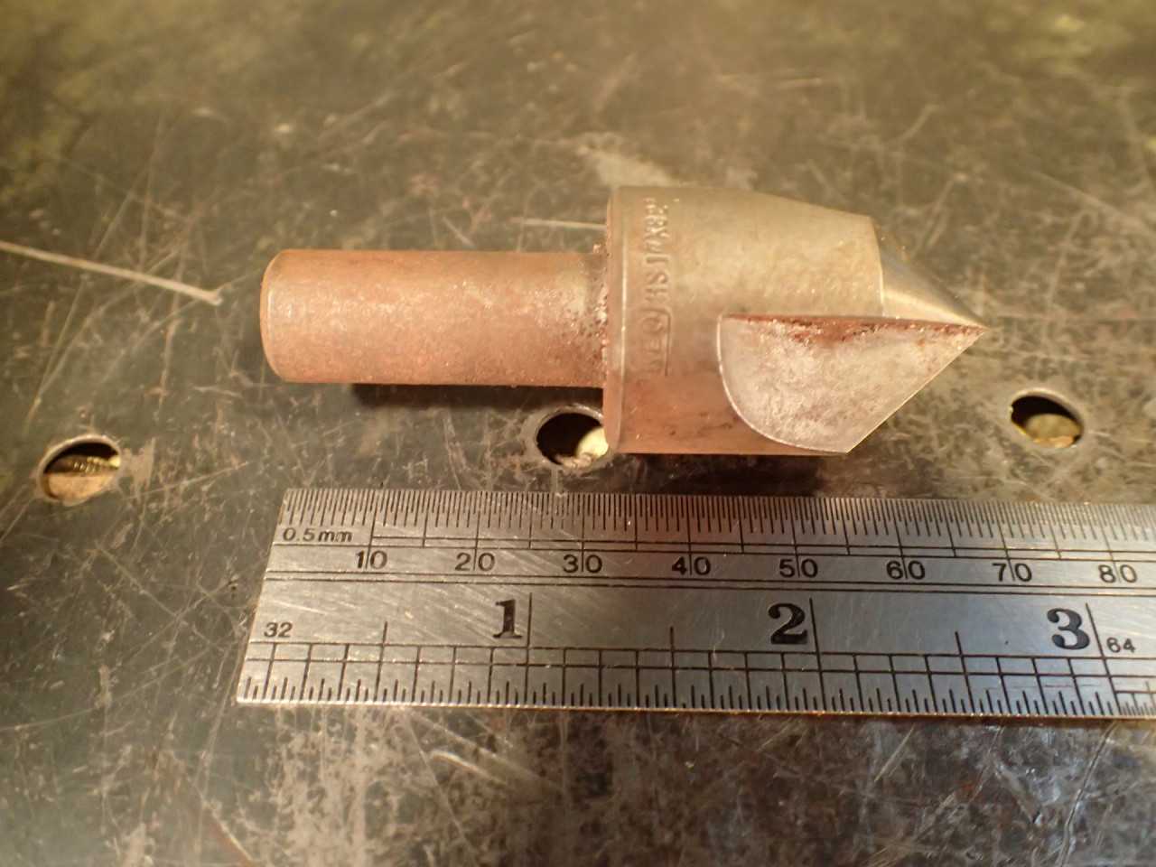 3 Piece Lot of 1" 3-Flute Countersinks: 82-Degree, 1/2" Straight Shank - MACHINING ACCESSORIES & TOOLING