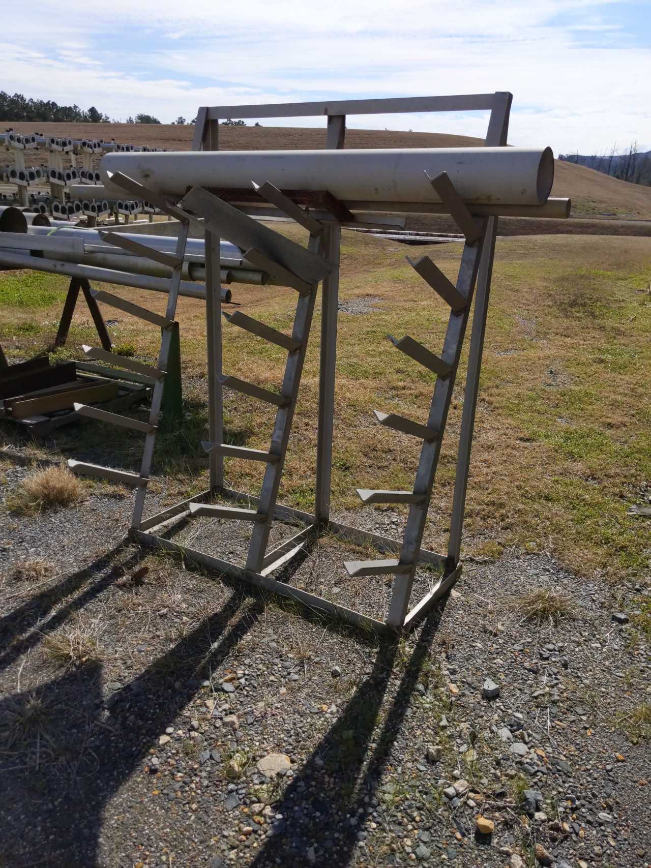 Stainless Steel Pipes on Racks - MATERIAL HANDLING