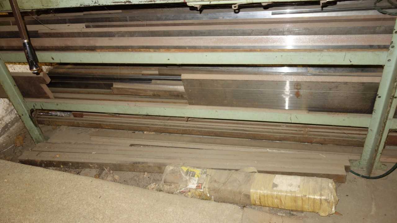 CONTENTS OF SHELVING AND FLOOR, ASSORTED STEEL PRESS BRAKE DIES