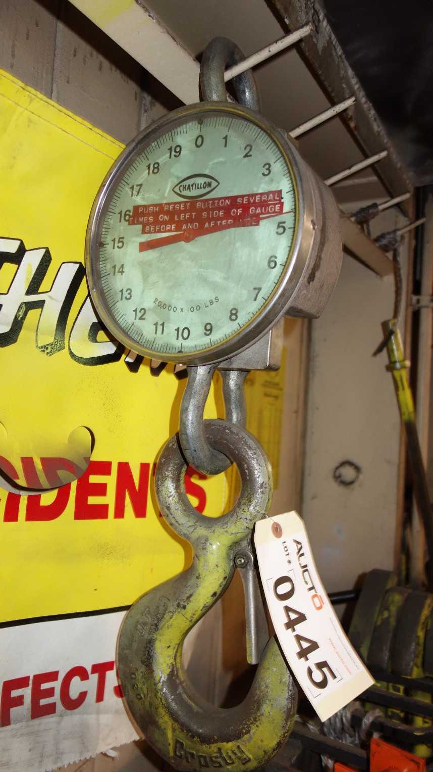 CHATILLON 10 TON HOIST SCALE - LIFTING EQUIPMENT
