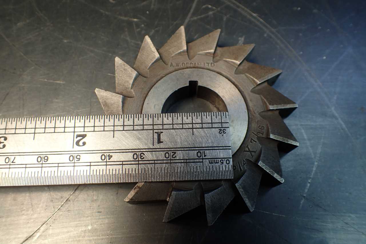 AW Ofcan 7/16" Straight Plain Tooth Side Mill Milling Cutter 2-3/4 Dia 7/8 Arbor - MILLING TOOLS