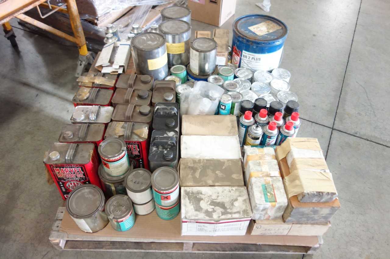1 PALLET OF EPOXY, CLEANING SOLUTIONS, COMPOUNDS, LUBRICANTS - HAND TOOLS