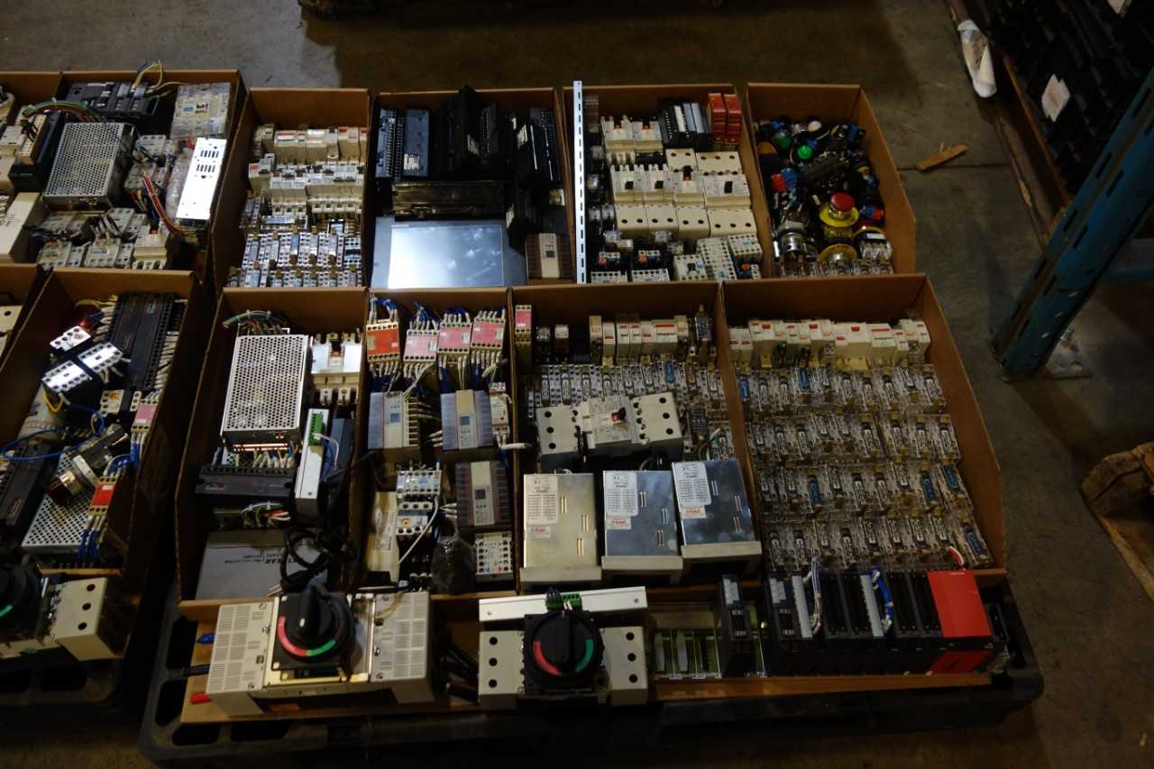 2 PALLETS OF ASSORTED ELECTRICAL CONTROLS - ELECTRICAL COMPONENTS