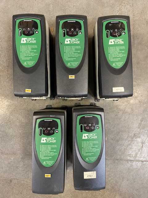 Lot of 5 Emerson. SKC3400300 SK 4.5T 3.0kW 480V 9.5 Amp 3PH AC Drive" Pulled from Working Machinery and Bench Tested" - MOTOR DRIVES