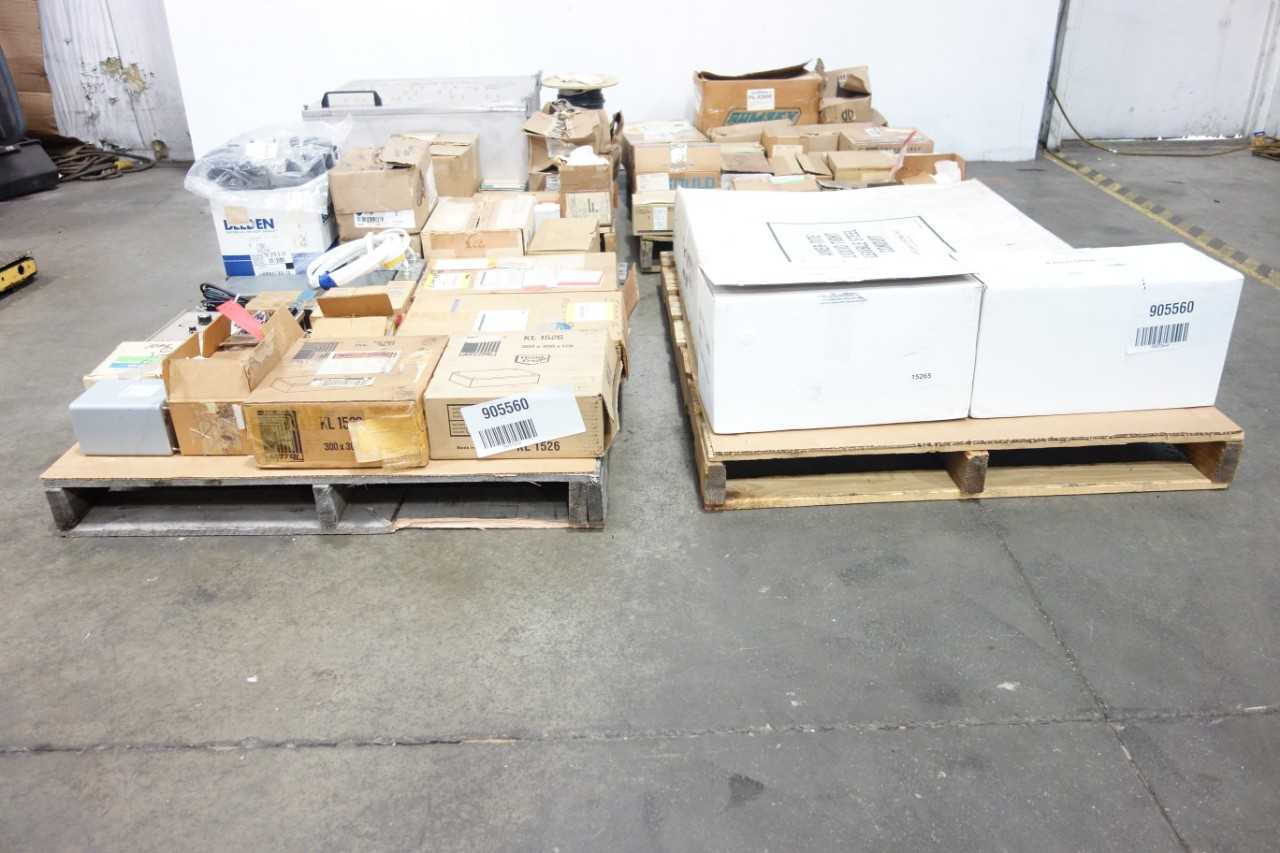 4 PALLETS OF ASSORTED ELECTRICAL COMPONENTS - ELECTRICAL COMPONENTS