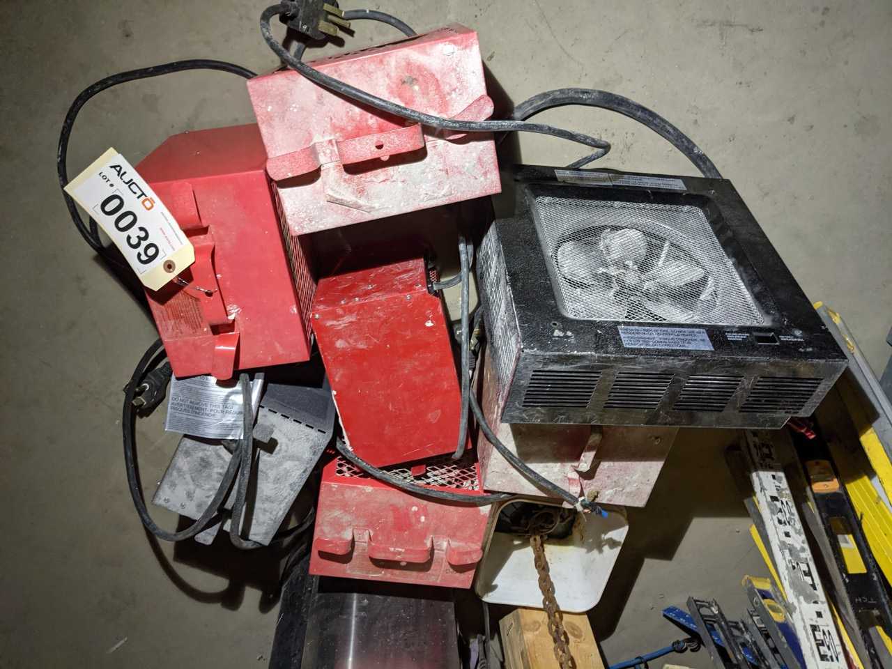 Lot of 7 Shop propane heaters - HVAC EQUIPMENT