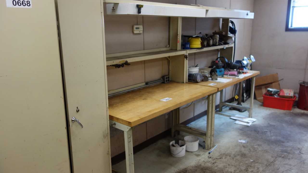 LOT OF 2 PROFESSIONAL WORK TABLE DESK - PLANT & FACILITY
