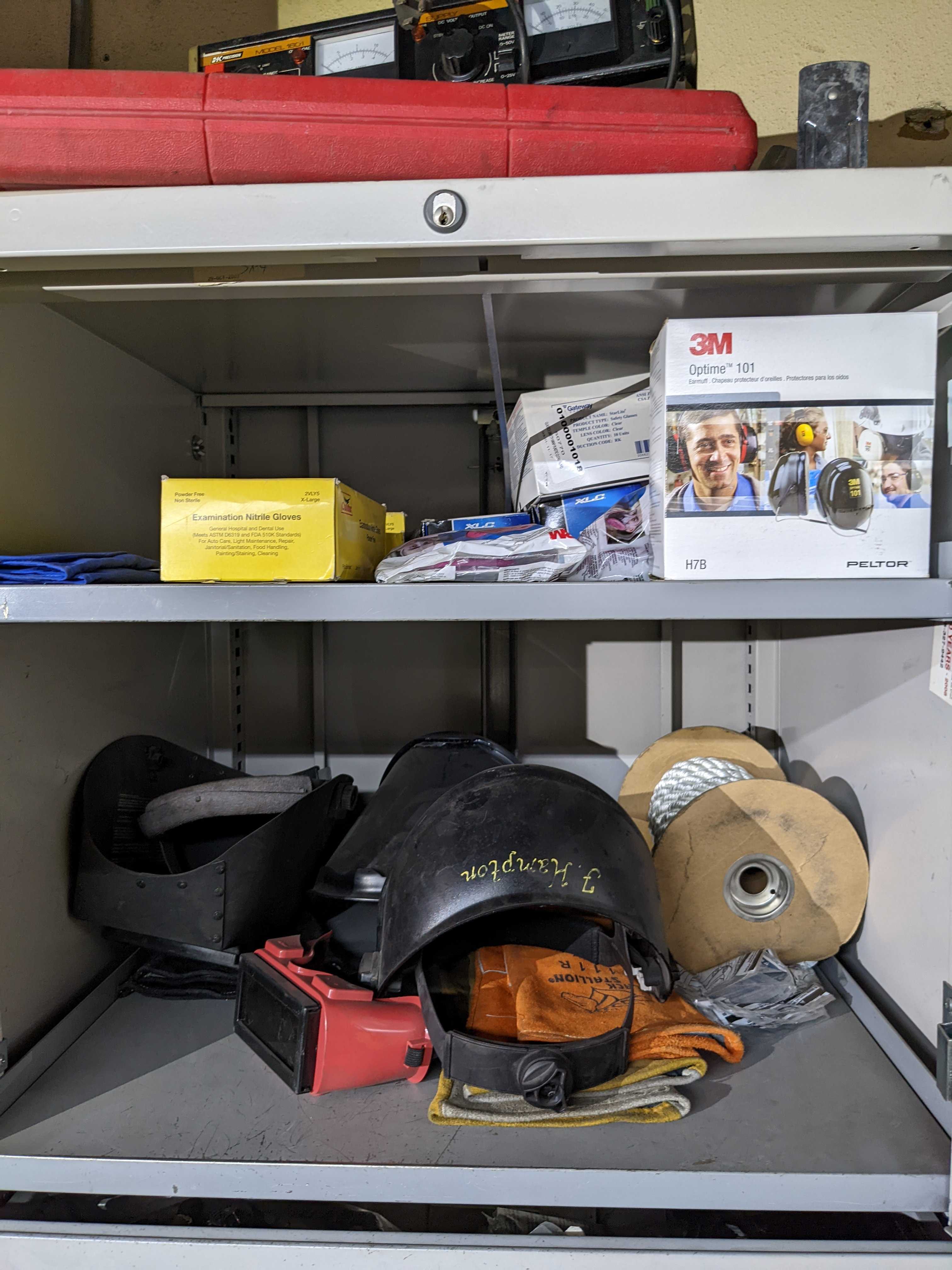 CABINET WITH CONTENTS - SAFETY EQUIPMENT