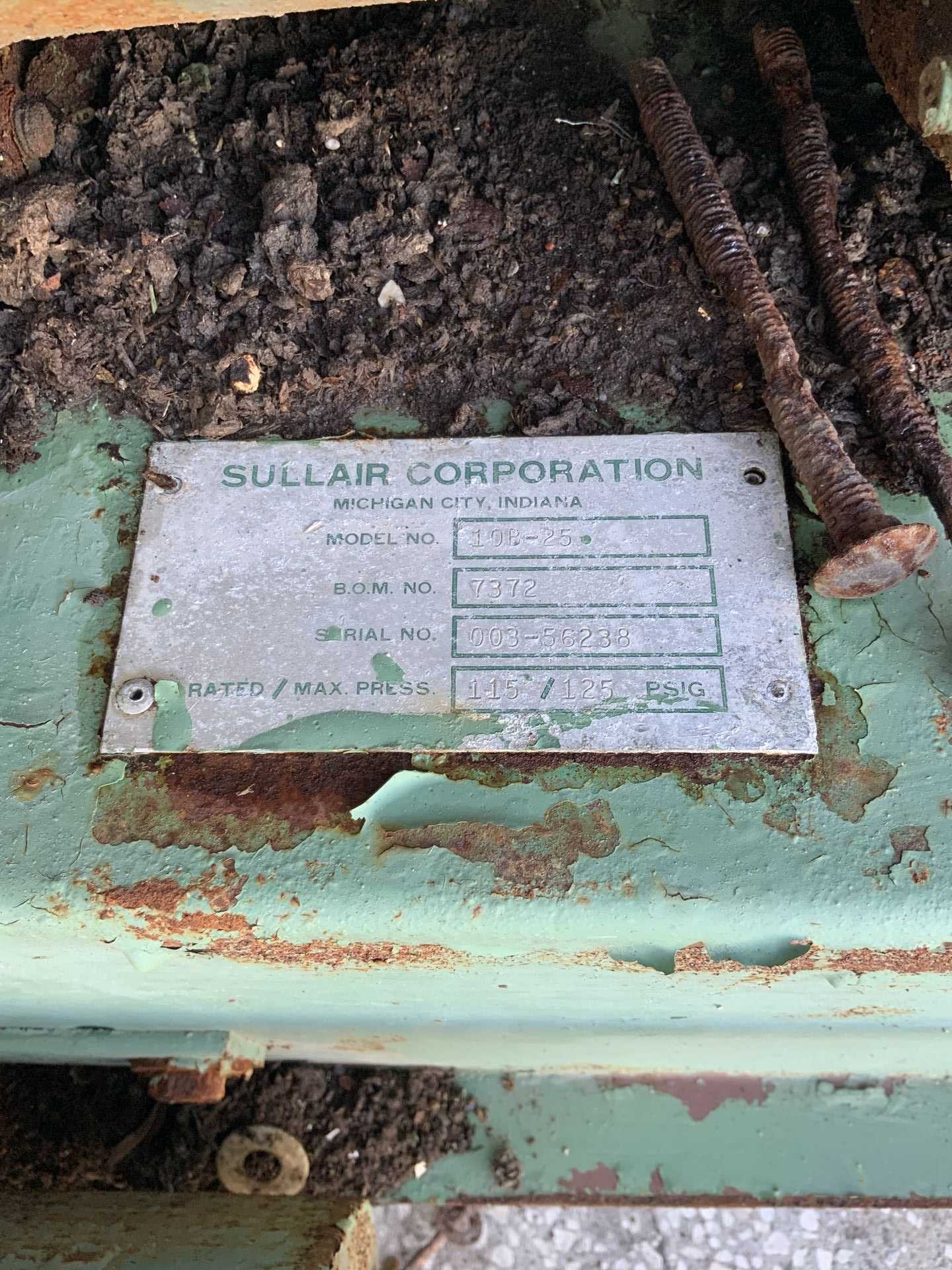 SULLAIR 10B-25 AIR COMPRESSOR - AIR COMPRESSORS