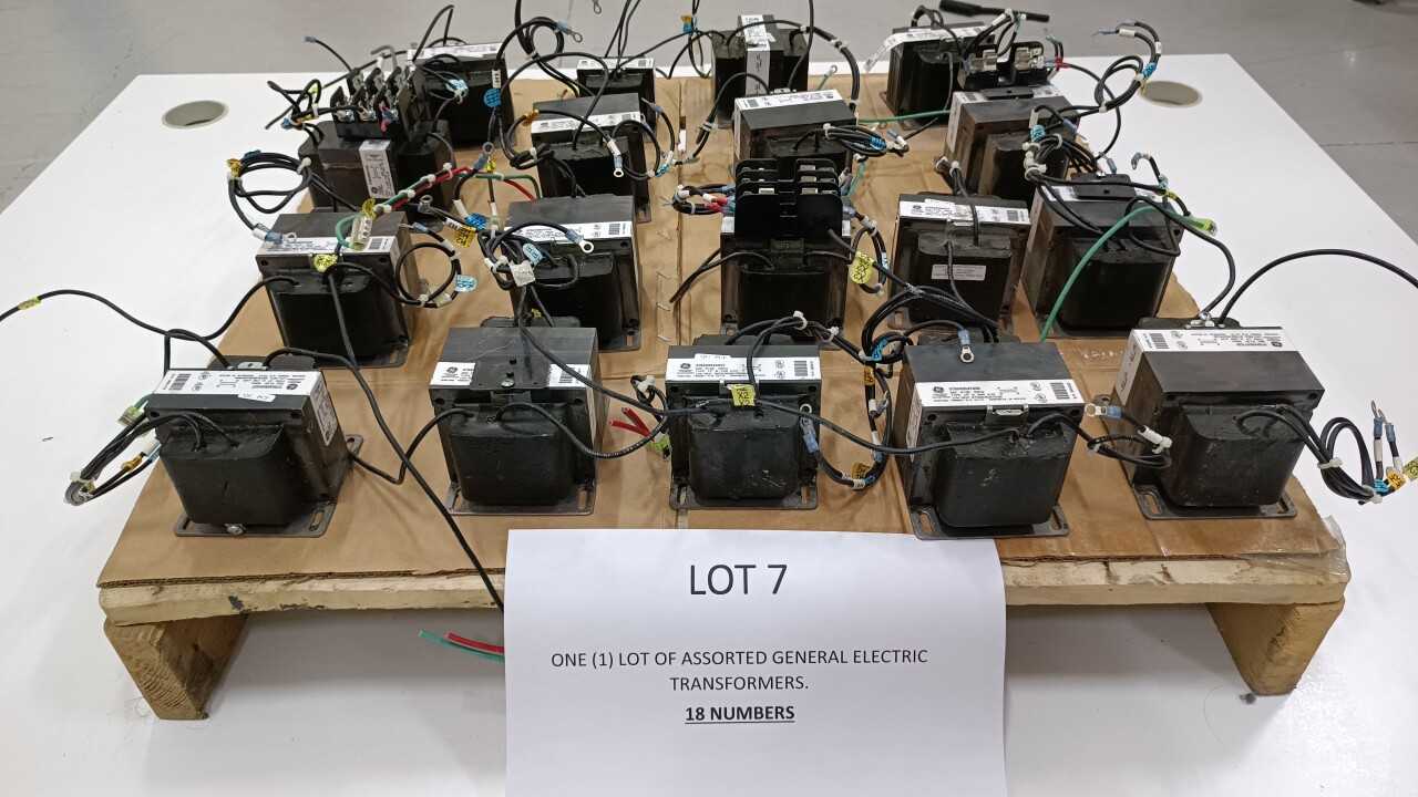 ONE (1) LOT OF ASSORTED GENERAL ELECTRIC TRANSFORMERS. - CONTROL TRANSFORMERS