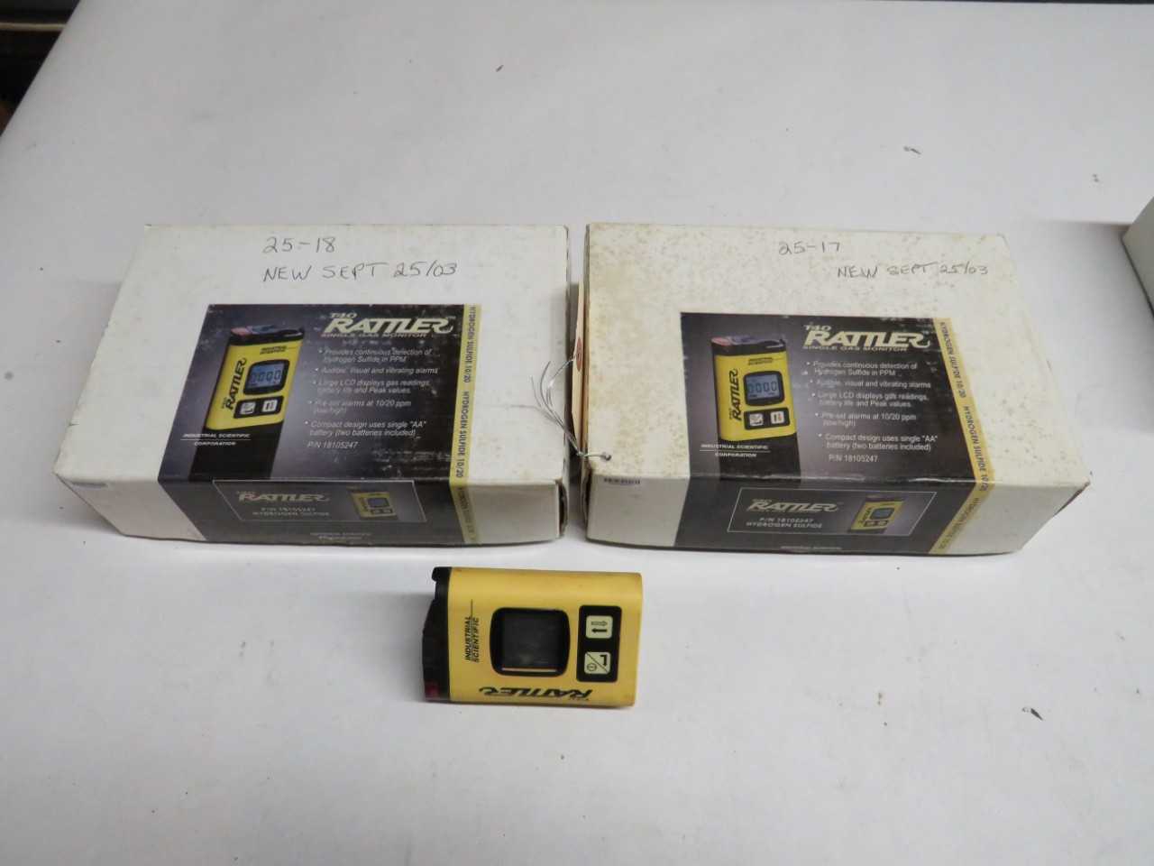 LOT OF 3 RATTLER T40 HYDROGEN SULFIDE SINGLE GAS MONITOR - ELECTRIC POWER TOOLS