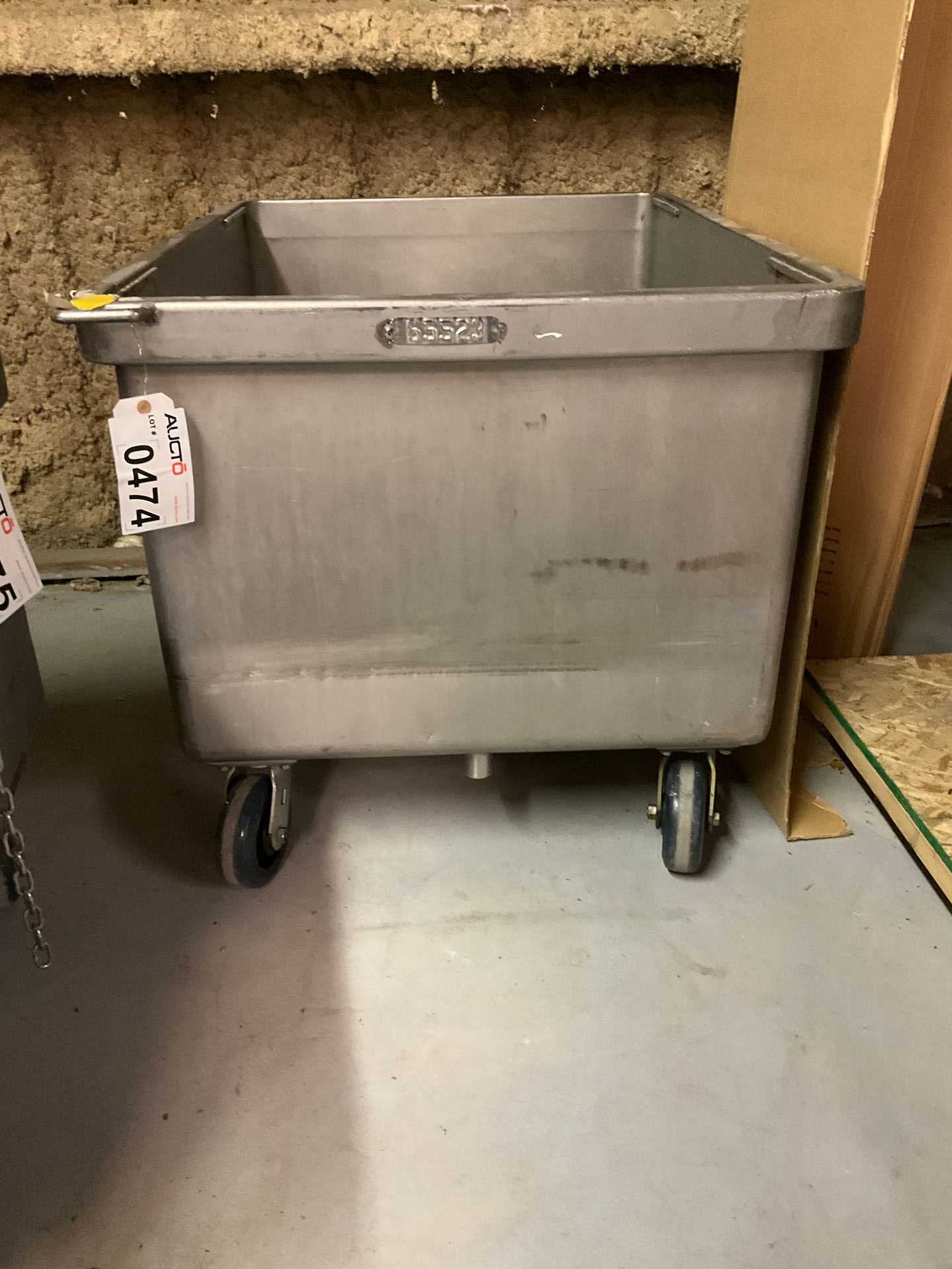 Metal Rolling Bin with Contents