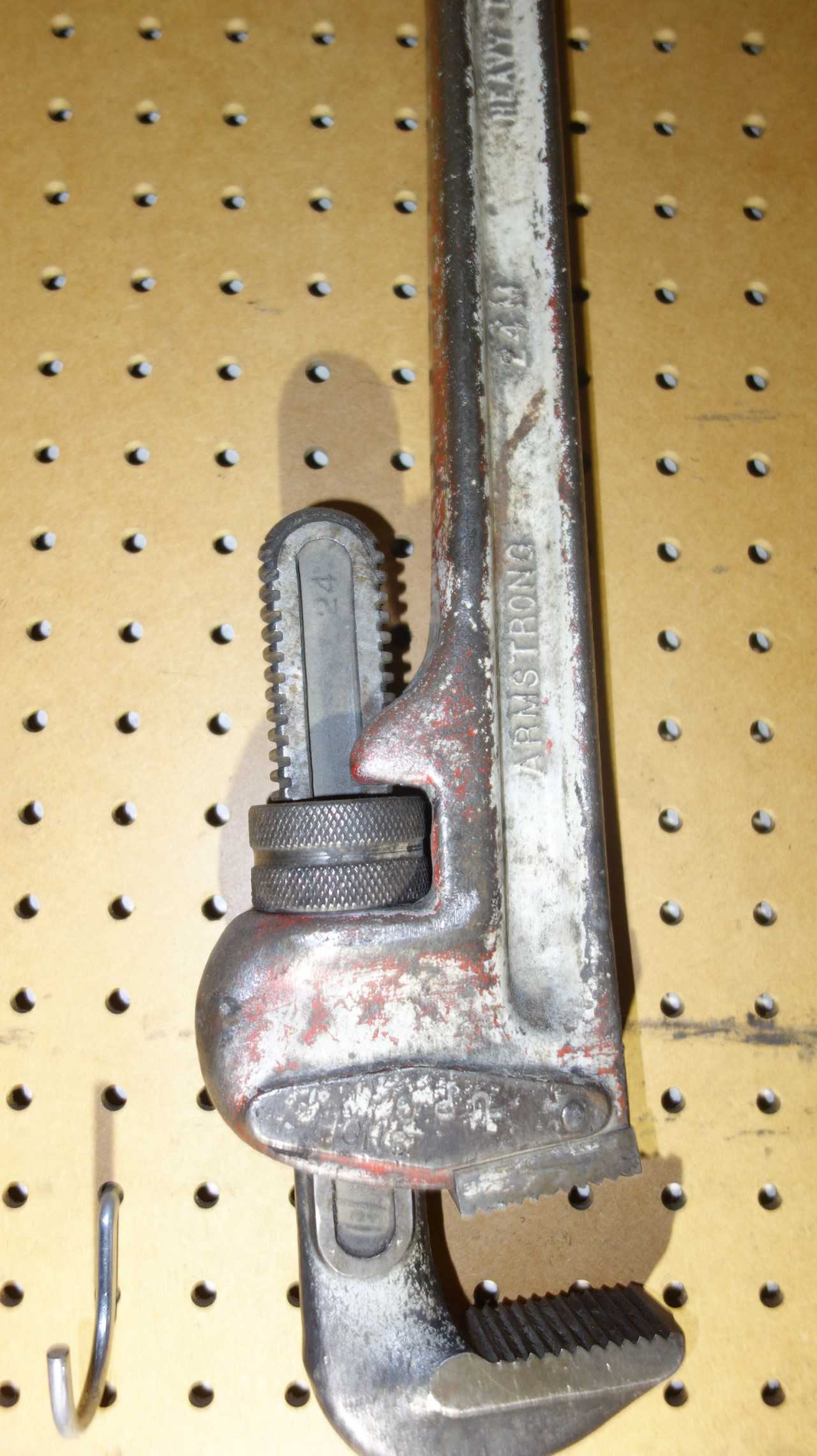 CONTENTS OF WALL, ASSORTED WRENCHES - HAND TOOLS