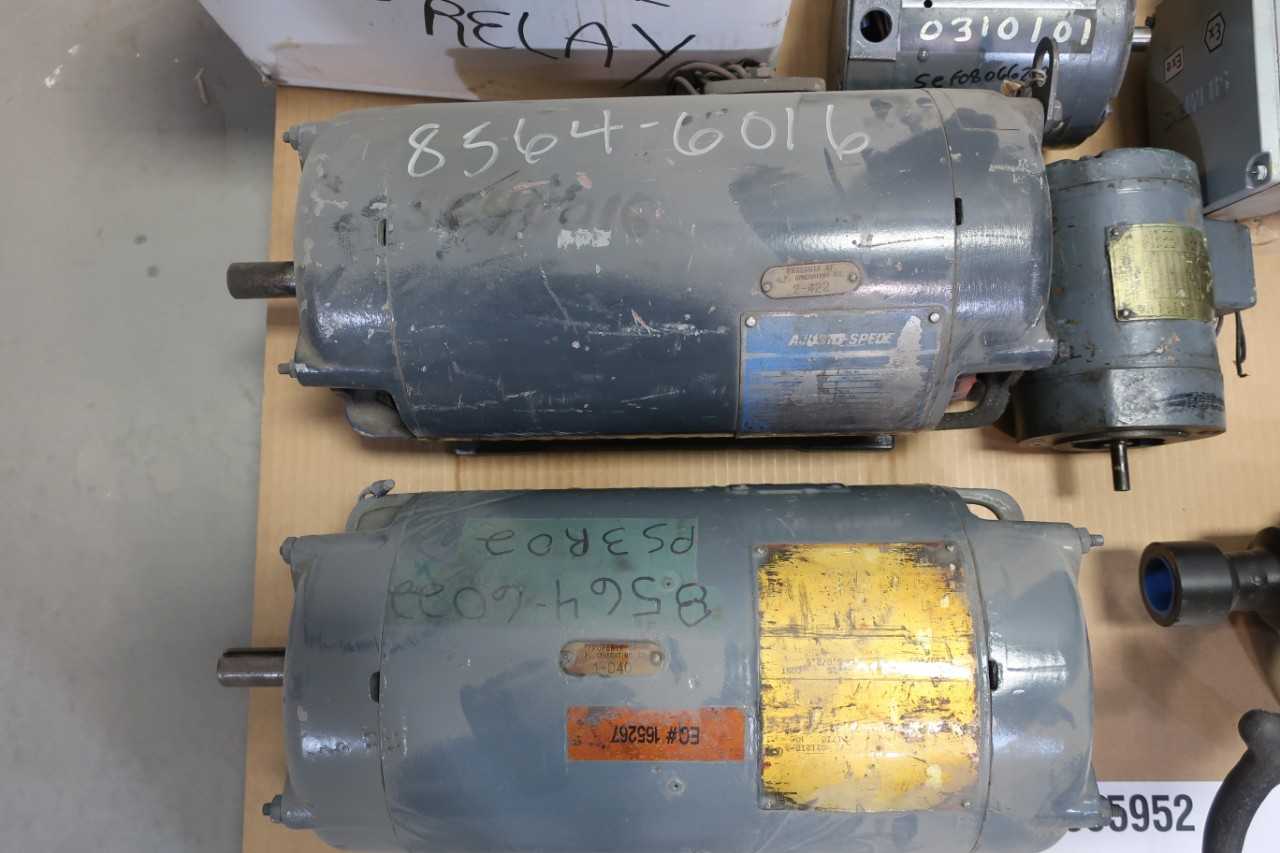 2 PALLETS OF ASSORTED AC MOTORS, RELAYS, PUMPS, SOLENOID VALVE, POWER SUPPLY - ELECTRICAL COMPONENTS