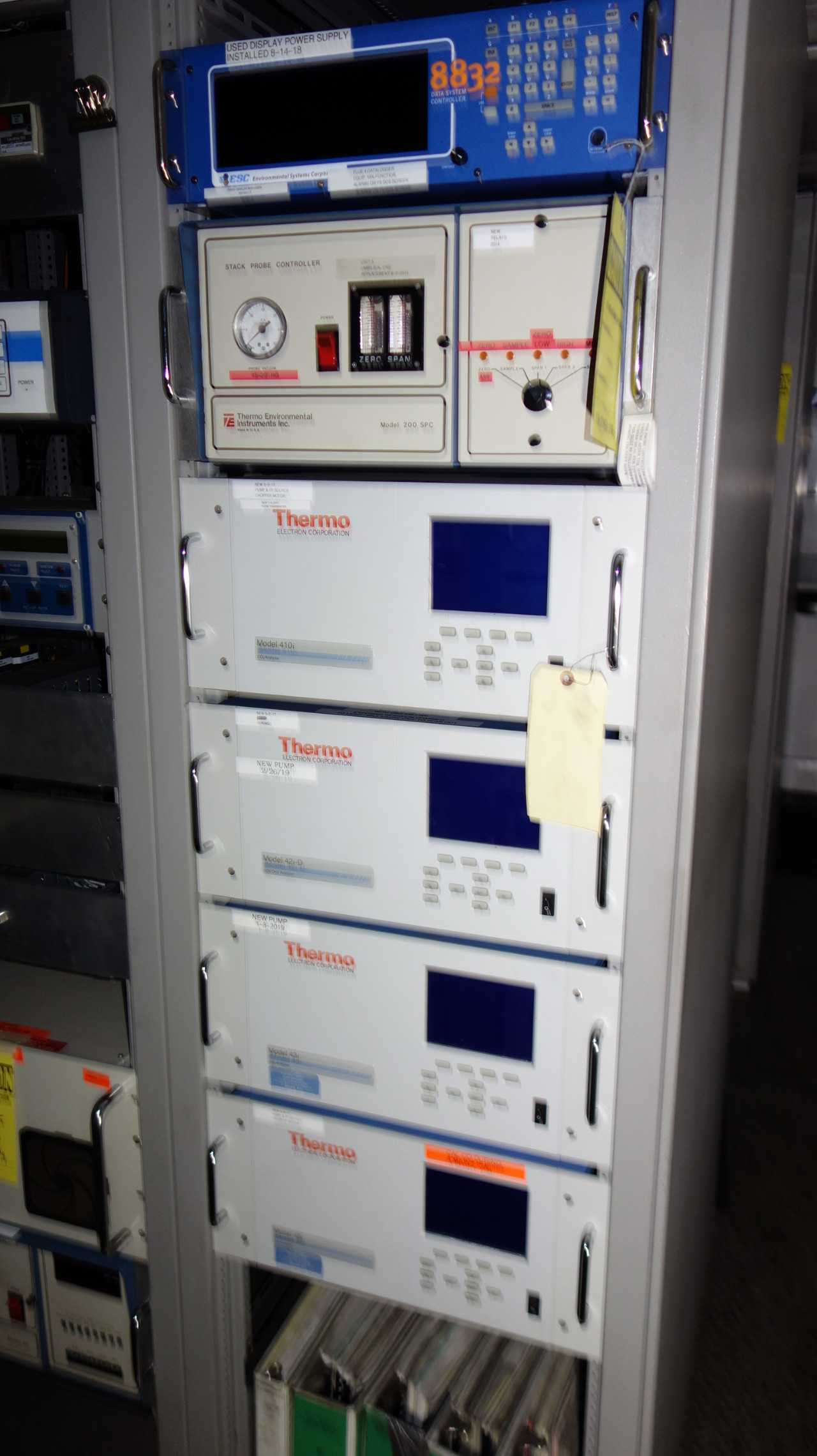 CONTENTS OF RACK, THERMO, ESC, TELEDYNE ANALYZERS - ANALYZER