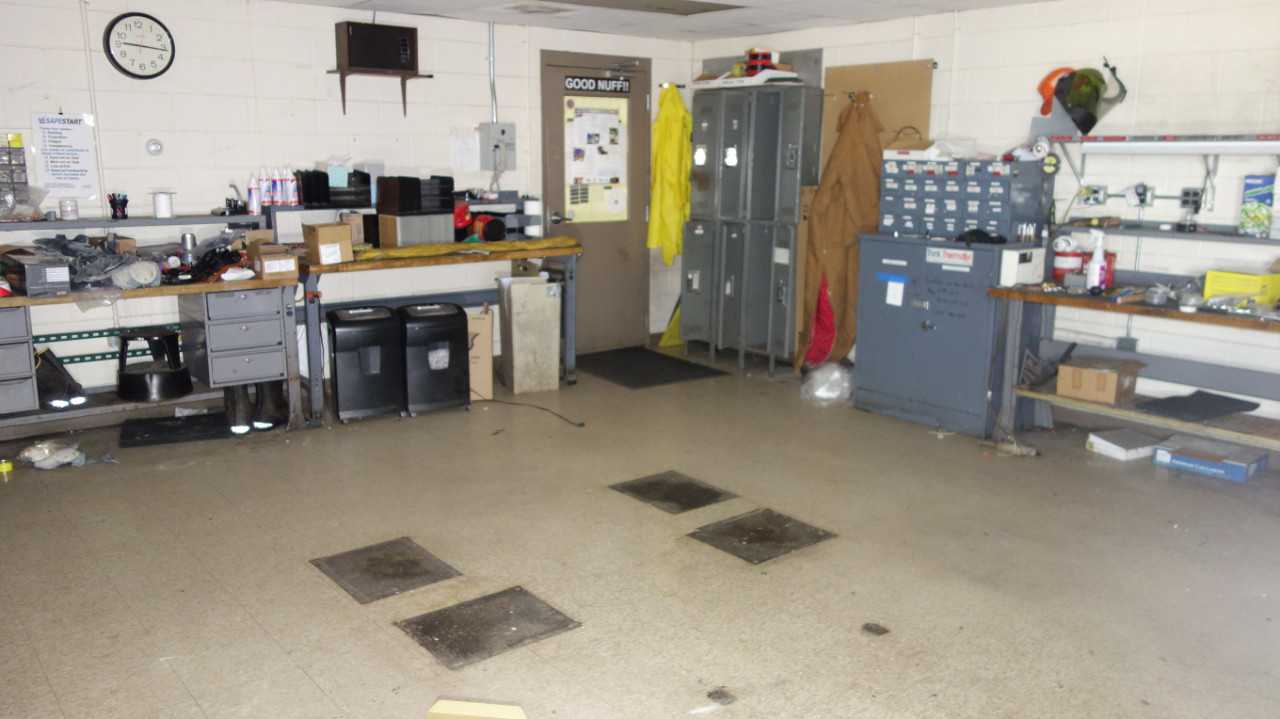 LOT OF 3 DESKS WITH CONTENTS AND CABINET, ELECTRICAL - INDUSTRIAL PARTS