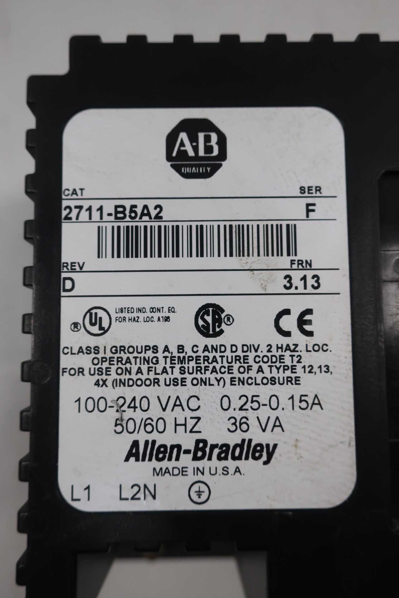 ALLEN BRADLEY 2711-B5A2 550 OPERATOR INTERFACE PANEL - AUTOMATION & CONTROLS