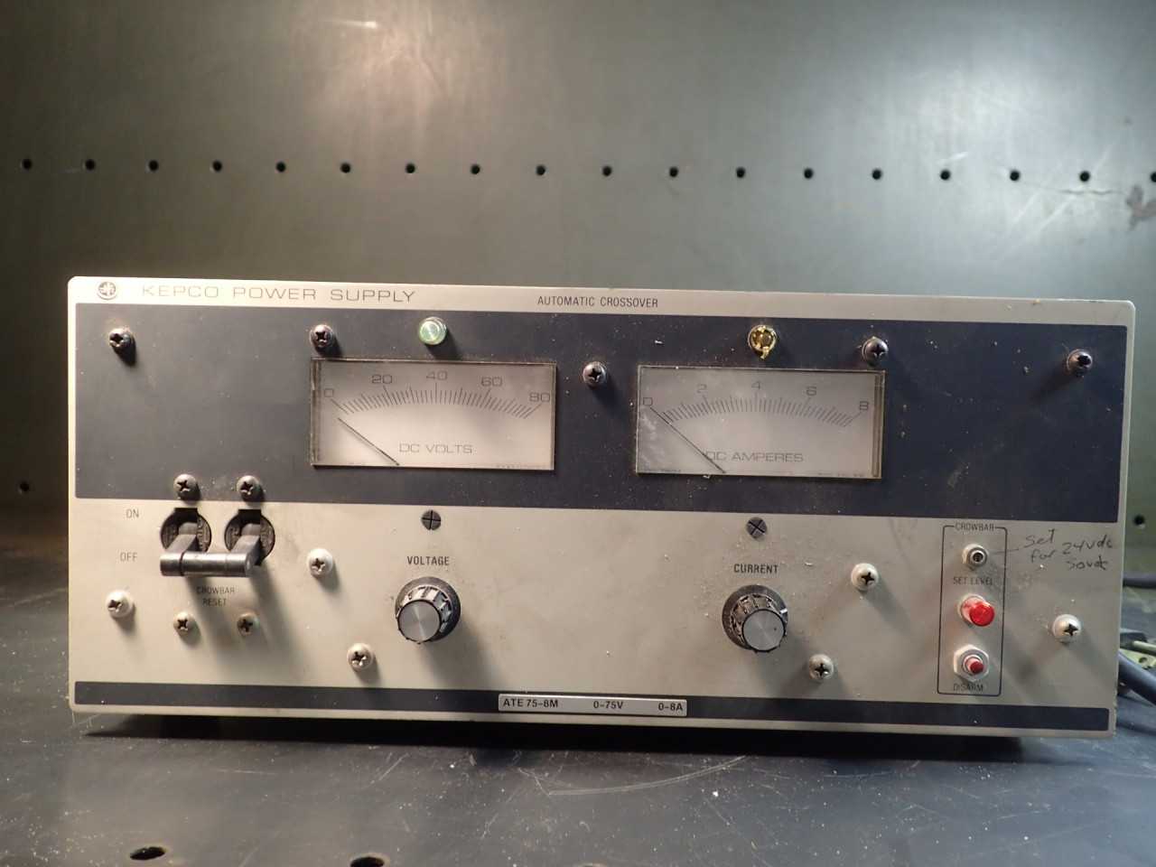 Kepco, ATE75-8M, 0-75V, Variable DC Power Supply: 0-8A, Used in Good Condition - ELECTRICAL COMPONENTS