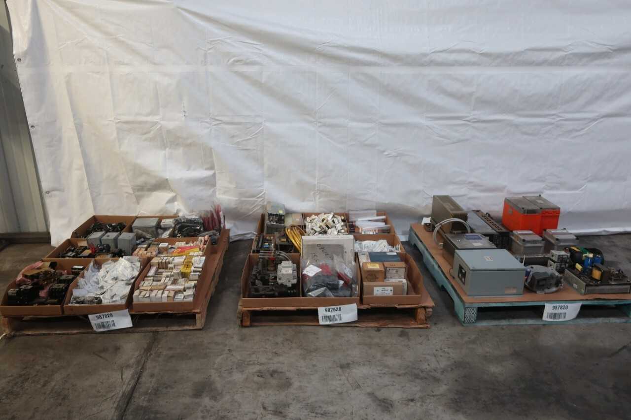 3 PALLETS OF ASSORTED ELECTRICAL - ELECTRICAL COMPONENTS
