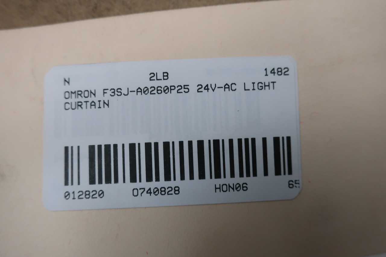 OMRON F3SJ-A0260P25 24V-DC LIGHT CURTAIN - INDUSTRIAL PARTS