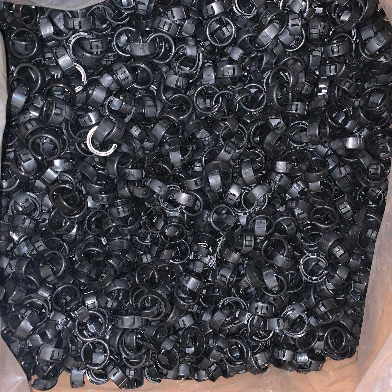 New - Lot of 7500 - Heyco 2874 OCB-875 Black Open/Closed Bushings - ELECTRICAL COMPONENTS