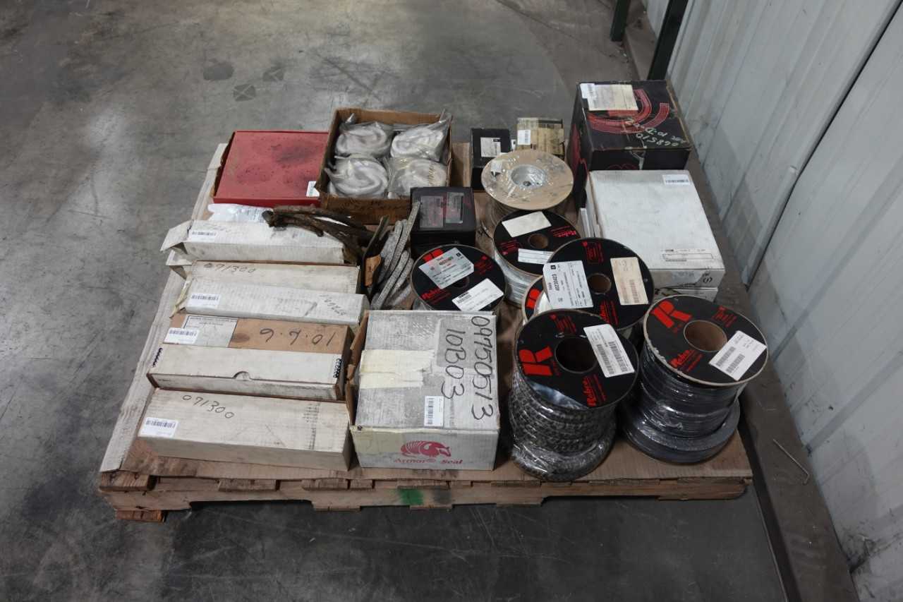PALLET OF ASSORTED PUMP AND VALVE PACKING - VALVES