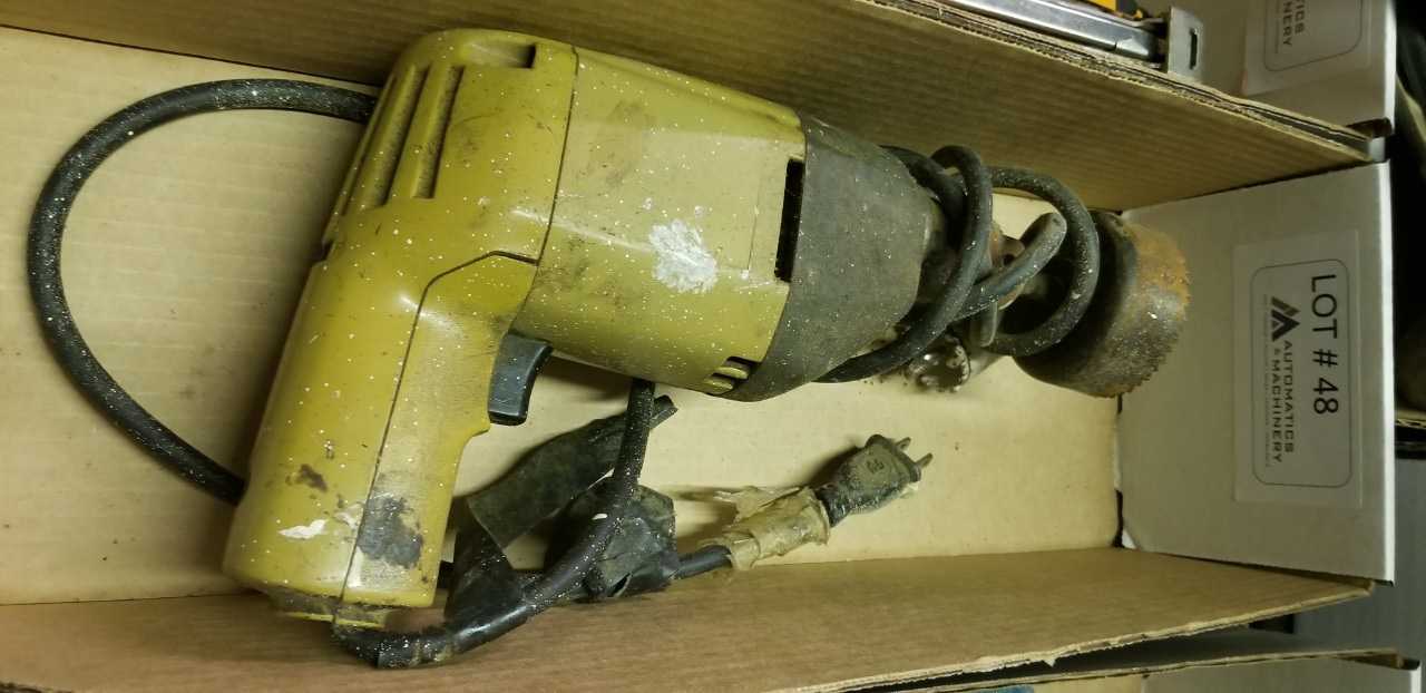 Electric Drill w/ Hole Saw - ELECTRIC POWER TOOLS Electric Drill w/ Hole Saw - ELECTRIC POWER TOOLS
