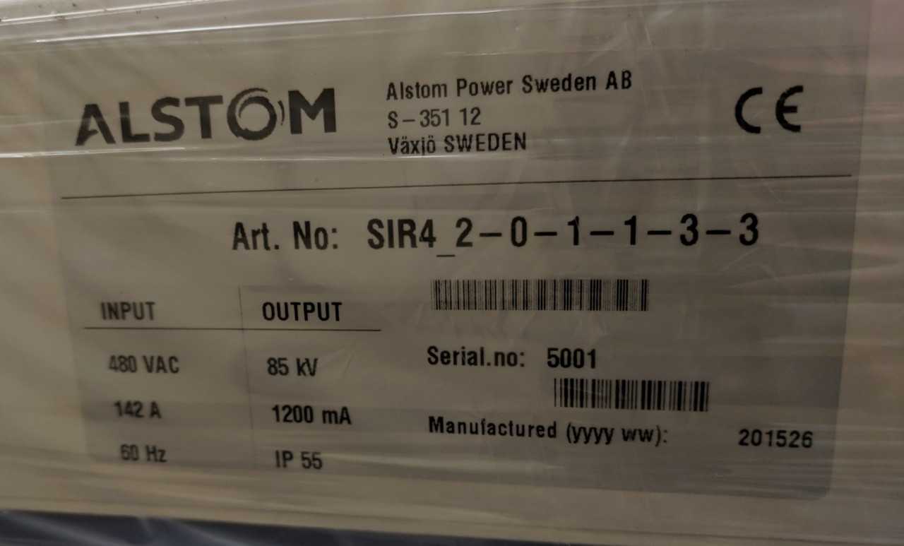ASSORTED LOT OF 13 ALSTOM SIR SWITCHED INTEGRATED RECTIFIERS SIRE-2-3-5-1 70KV AND SIR4 2-0-1-1-3-3 85KV POWER SUPPLY - ELECTRICAL COMPONENTS