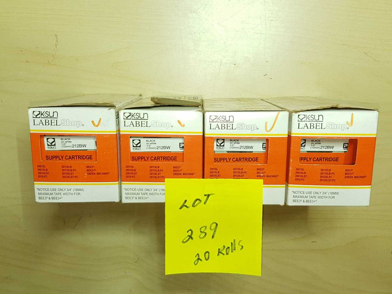 212 BW LABEL QTY 20 ROLLS - PACKAGING