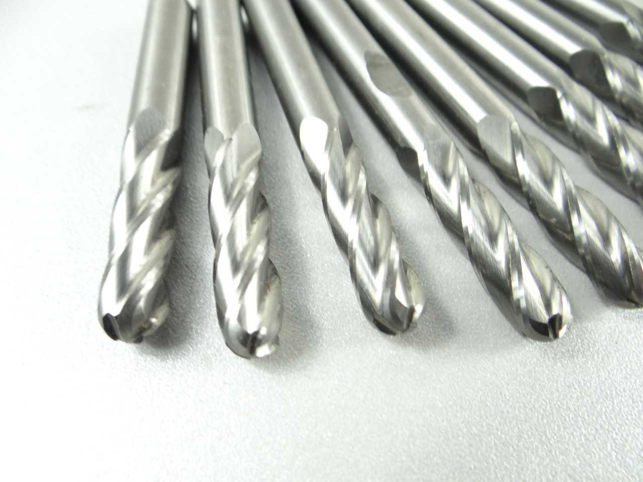 Lot of 8 Solid Carbide Ball Nose End Mills - MACHINING ACCESSORIES & TOOLING