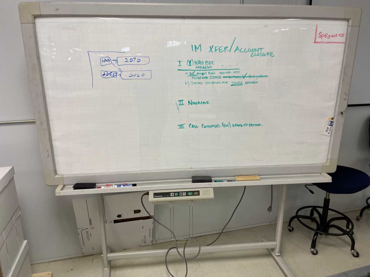 Panasonic Transferring white board - ROLLING CARTS