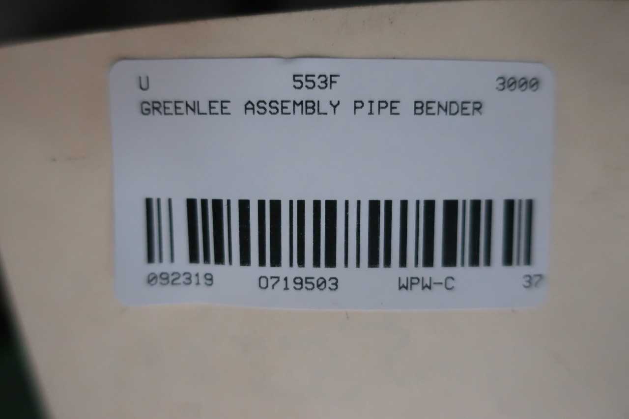 GREENLEE ASSEMBLY PIPE BENDER - ELECTRIC POWER TOOLS