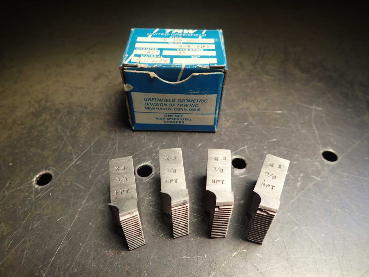 TRW Geometric 1" DS Die Threading Chasers 3/8" NPT Threads Ground Projection - MACHINING ACCESSORIES & TOOLING