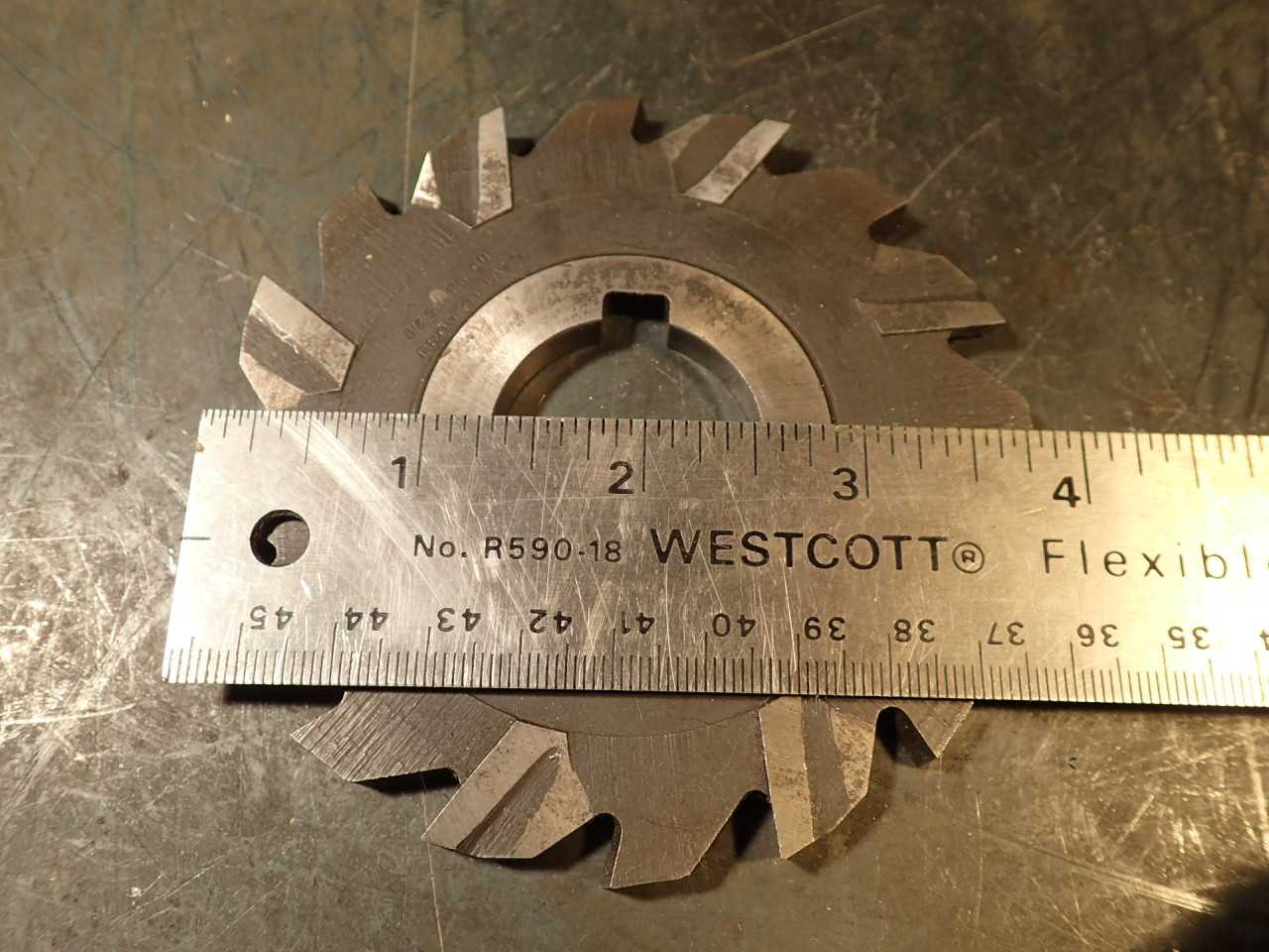 Union Twist Drill 1/4" x 4" OD x 1-1/4" Staggered Tooth Side Mill Milling Cutter - MILLING TOOLS